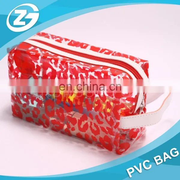 Transparent Pvc With Customized Printed Cubic Shape Pvc Cosmetic Bag