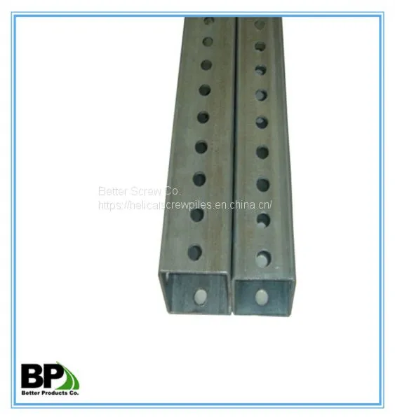 Steel Hot-dipped Galvanized Full Perforations Square Tube Sign Posts photo-2