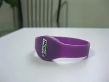 WT-Premium Adjustable RFID / NFC Silicone Wristband , Custom Diamond Dual-Frequency Rfid Silicone Smart Bracelet photo-3