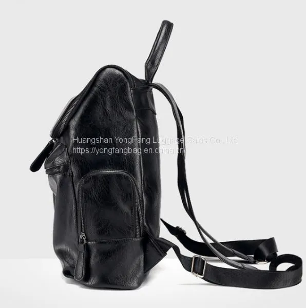 New Leather Casual Backpack Computer Bag photo-2