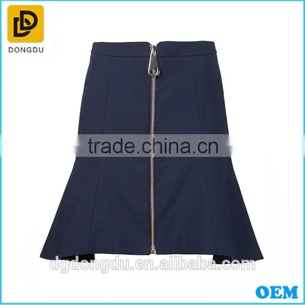 New Fashion Navy Blue Mini Skirts Wholesale Clothing Factory photo-4