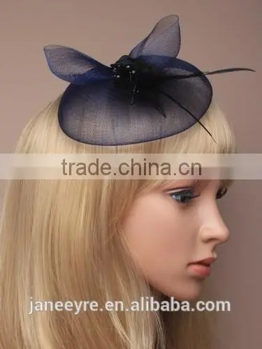 100% Sinamay Fabric Fascinator Hat For Wedding/Party/Chuch photo-2