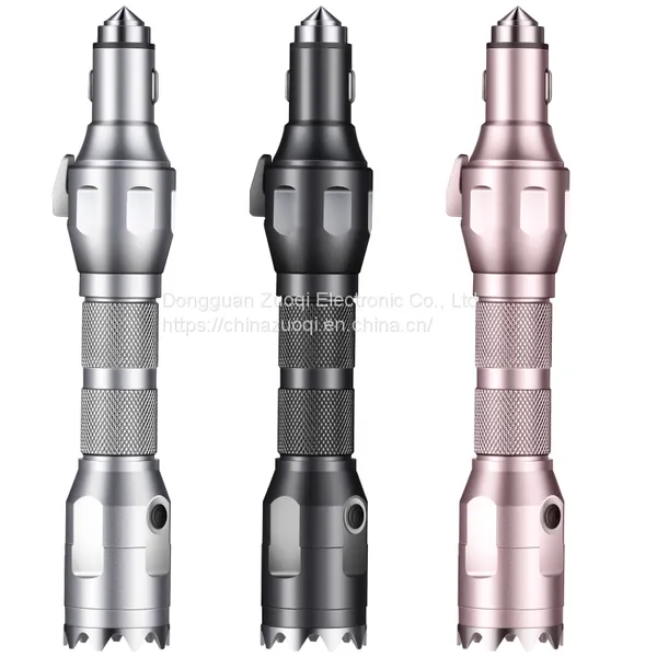 Multi-Function Life Safety Hammer 12V Aluminum USB Car Charger
