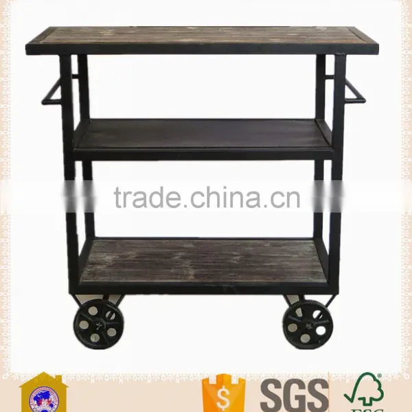 Handmade Cheap High Quality Antique Solid Wood Cart for Sale for Home Decor HW15A00580