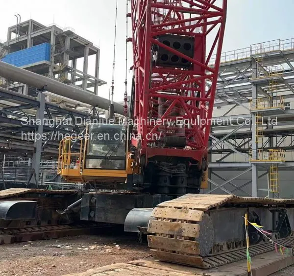 Продаются подержанные крановозы на гусеничном ходу SANY SCC750E 55Т с превосходной управляемостью