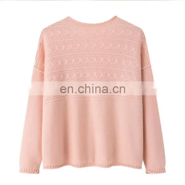 Wholesale Autumn Women's Casual Jacquard Knit Cardigan V-Neck Single Breast With Button Decoration OEM Service Available photo-2
