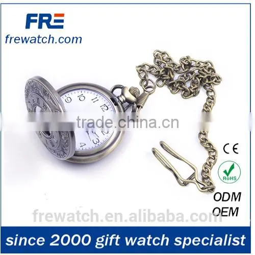 Zinc Alloy Quartz Antique Pocket Watch From China Bronze Old Hanging Watch photo-5