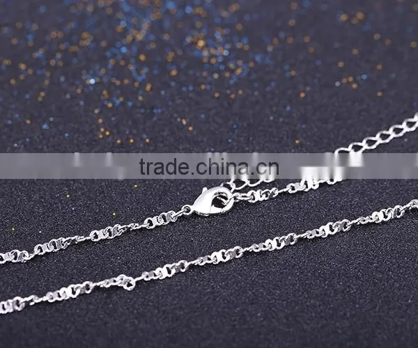 Good Selling Fashion Jewelry Rhodium Plated Cheap Short Chain Necklace photo-4