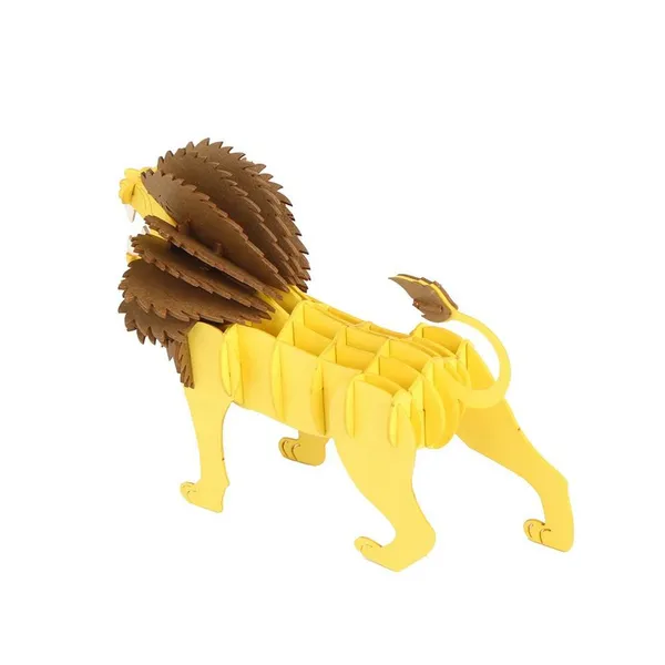 3D Lion Cardboard Puzzle Model DIY Vivid Wildlife Animals Building Craft Kit for Zoo,Museum,Art & Collectible photo-3