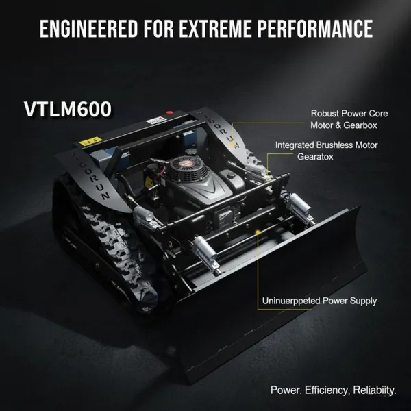 Vigorun VTLM600 Gasoline Engine Grass Cutting Machine High Reduction Worm Gear System Lawnmower for Mountainsides