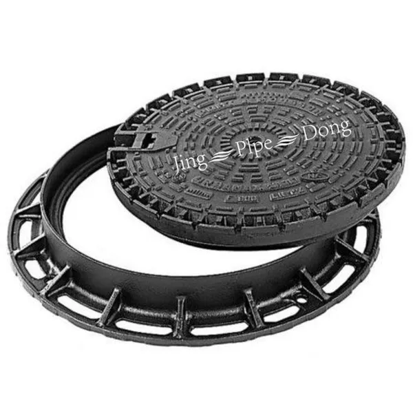 Jingdong EN124 Ductile Iron Manhole Hatch Cover C250 D400 E600 With Frame Heavy Duty Black Road Safety photo-2