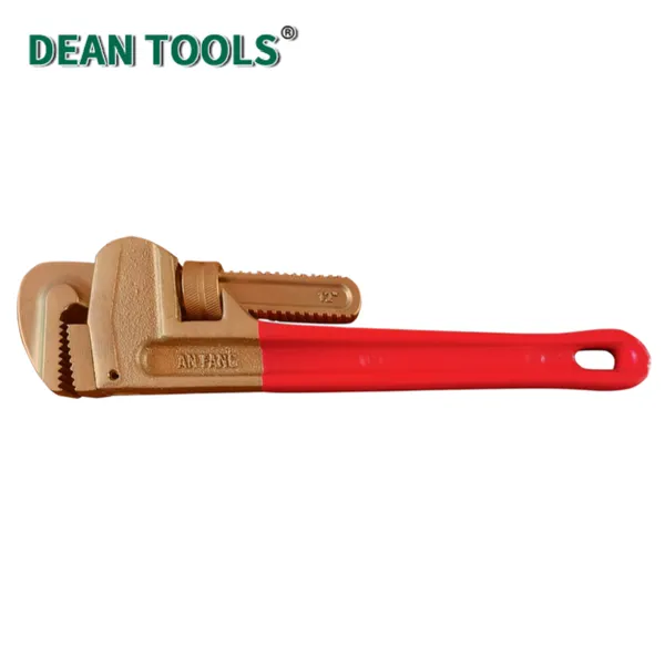 Non Sparking Pipe Wrench American Type Pipe Wrench Pipe Vice Pipe Tongs，Spark-Free Straight Plumbing Wrench