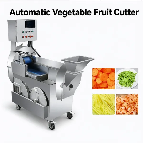 Automatic Multifunctional Dual-Head Vegetable Cutter Commercial-Grade Slicing Shredding Machine for Factory Canteens Dining Room Restaurant