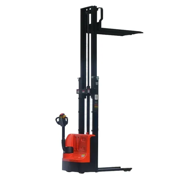 1.5 Ton Electric Pallet Stacker 3m-4m Mini Lift Forklift With Lithium-Ion Battery & Solid Tire-Portable Material Handling