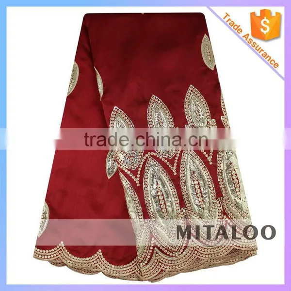Mitaloo 2015 New Coming New Design Embroidery Lace Nigeria Wedding Lace Fabirc MGP1010 photo-4