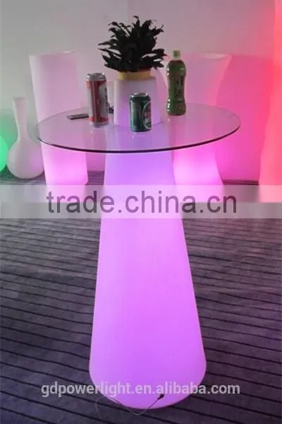 PE Plastic Bar Table With LED Light and Remote Control YXF-50120H photo-6