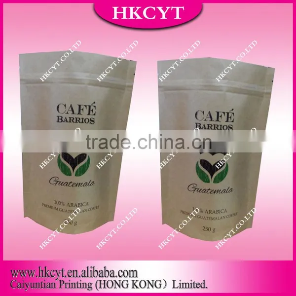 High Grade Window Kraft Stand up Zippper Pouch/Brown Kraft Paper Bags/food Packaging Bag photo-3