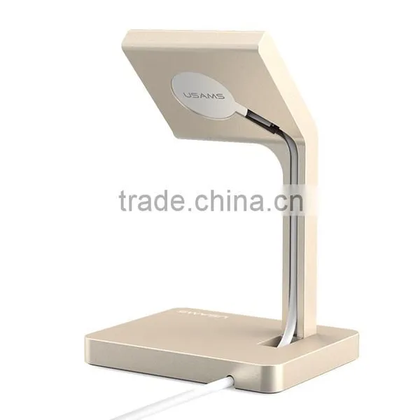 Original USAMS Aluminum Metal Charging Stand Holder Rechargeable Bracket For 38MM Apple Watch MT-3917 photo-5