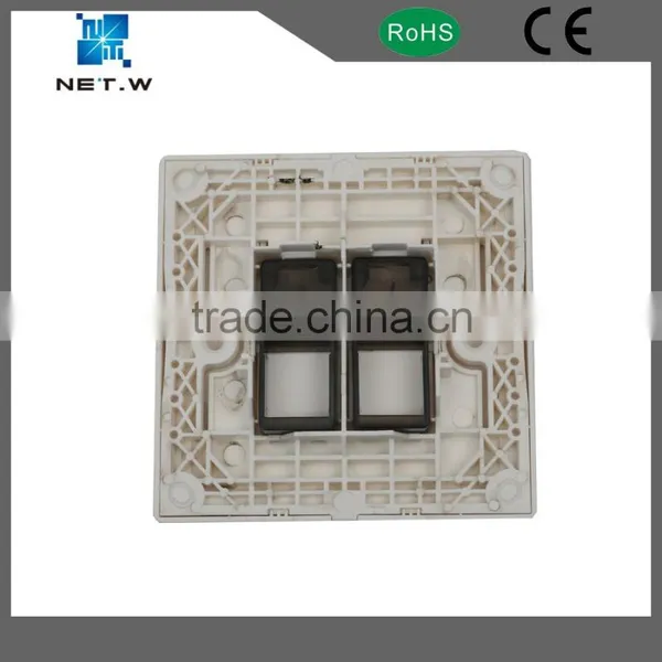 Hot Sale 1/2/3/4/6 Port Cat5 Cat6 Rj45 Faceplate With RoHS photo-6