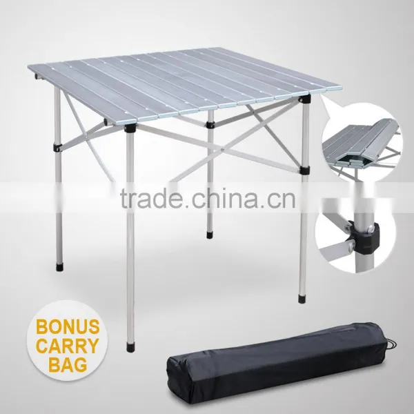 Aluminum-Roll-Up-Table-Folding-Camping-Outdoor-Indoor-Picnic-Table-Heavy-Duty photo-4