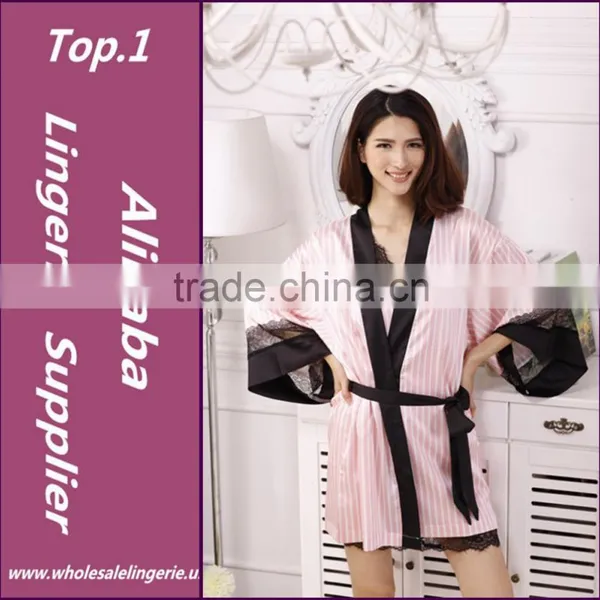 High Quality Soft Silk Lace Sexy Nightgown Summer Nightdress Pink Casual Sleepwear Sling Lingerie Dress Robe Set
