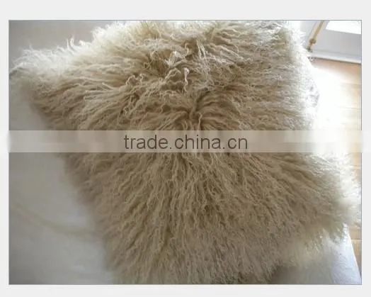 Luxury Tibet Fur Pillow Mongolian Fur Cushion Cover photo-5