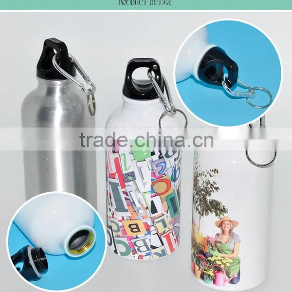 400ML Silver Sublimation Sports Water Bottle photo-5