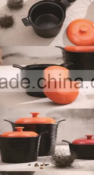 Chaozhou MUYAN Ceramic Casserole Soup Pot Round Shape With Handle photo-4