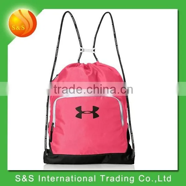 Durable Recycled 210D/PU Polyester Drawstring Backpack photo-2