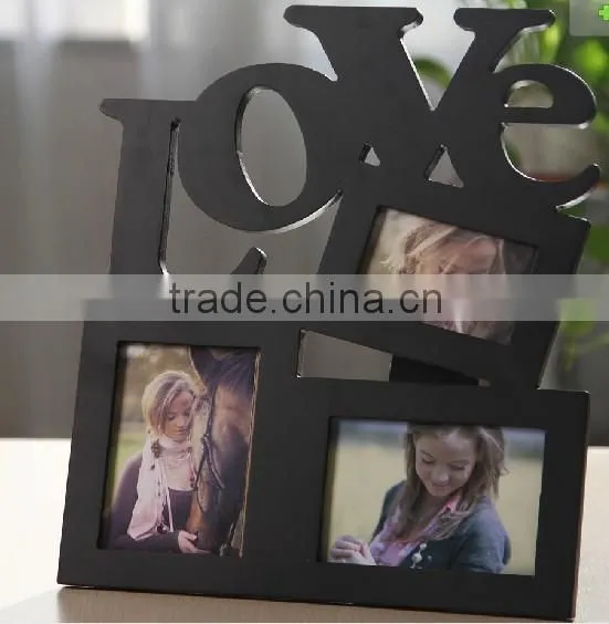 Letter Wood Collage Photo Frame,wedding Decoration,unique Cooletion Picture Frame