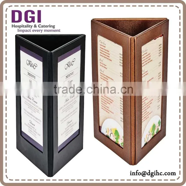 Restaurant Table Advertising Three Sides Table Stand Menu / Restaurant Table Advertising
