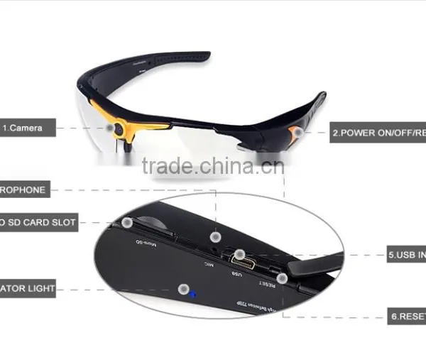 Oem Factory High Quality HD 720P Sport Camera in Glasses Camera photo-6