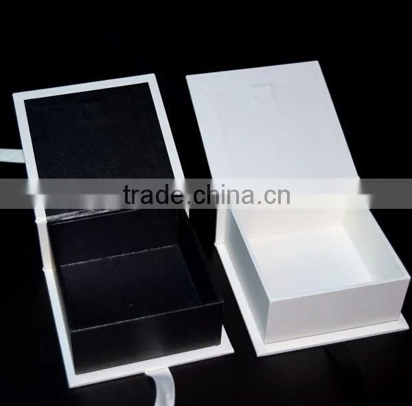 Luxury Black and White Striped Gift Box Thick Rectangle photo-5
