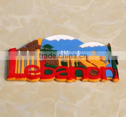 TOURIST SOUVENIR Rubber Beirut Lebanon FRIDGE MAGNET Customized Refrigerator Magnet Picture Frame ---DH20722 Supplier's Choice photo-2