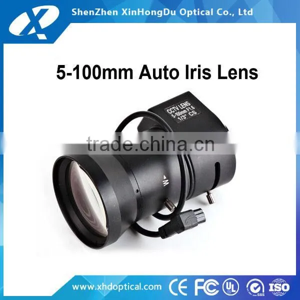 1/3'' Sensor 5-100mm-Auto-Iris Vari-Focal CCTV Camera Lens for Box Cameras, CS Mount