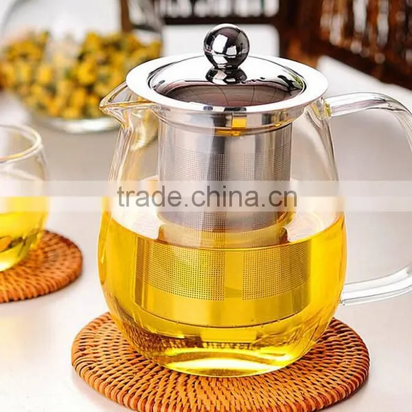 1500ml Borosilicate Glass Tea Pot With Stainless Steel Infuser photo-4