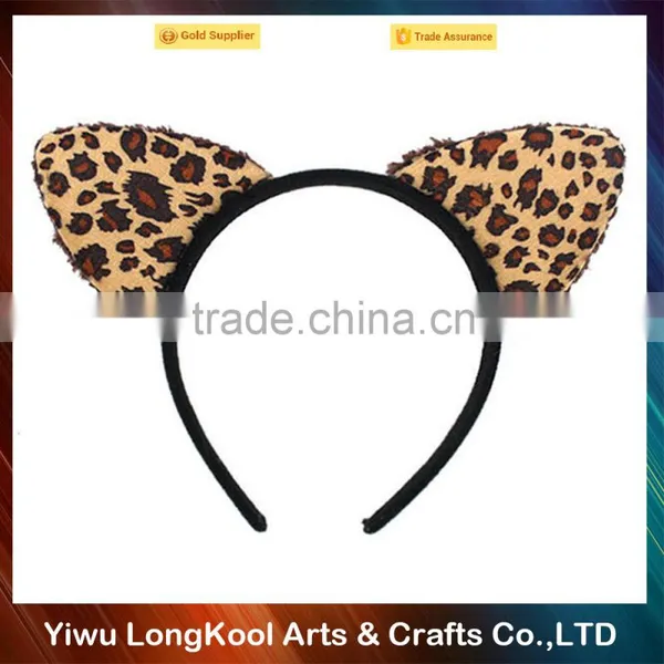 Wholesale Kids Headband Party Performance Leopard Cat Ear Headband