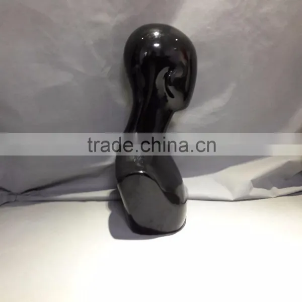 Fiberglass Display Head Black Head With Shoulder Hang Scarves and Shawls to Display photo-3