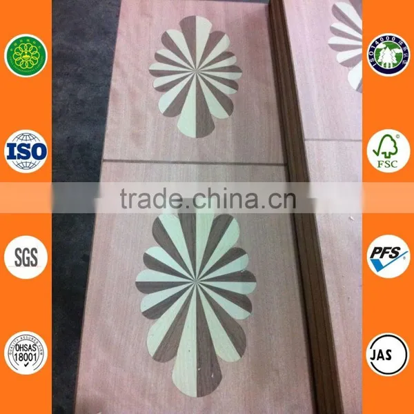 Wood Veneer Flower Bed Headboard Sheets Design
