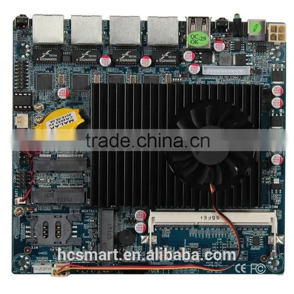 4 Lan Intel Atom D525 Cheap Industrial Firewall Computer Motherboard photo-4
