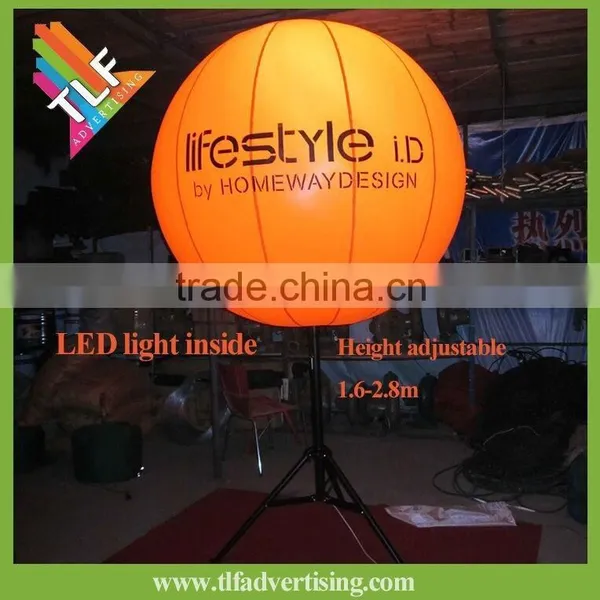 Advertising Custom Print Inflatable Standing Lighting Ball/tripod RBG Led Lighting Ball/standing Lighting Led Bracket Ball