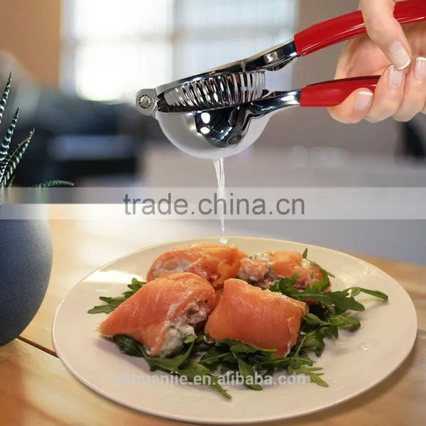 Premium Quality Stainless Steel Lemon Squeezer With Silicone Handles Red Green and Black photo-4
