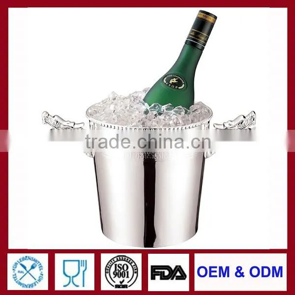 Silver Plated Large Ice Bucket Wine Coolers Insulated Ice Bucket Bar Cabinets Wine Ice Bucket for Hotel Bar Home Party