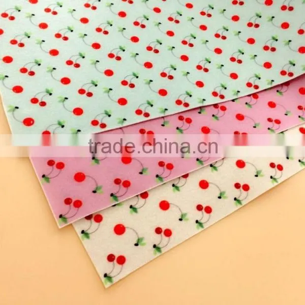 Polka Dot Printed Polyester Felt
