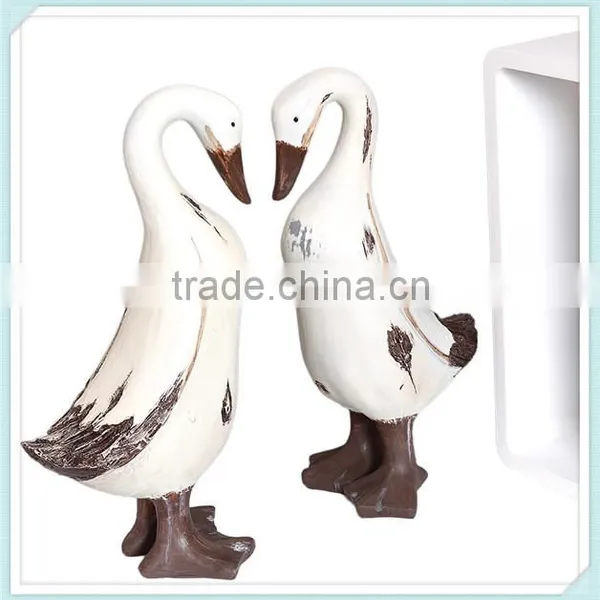 3d Handmade Resin Swan Figure for Decoration photo-3