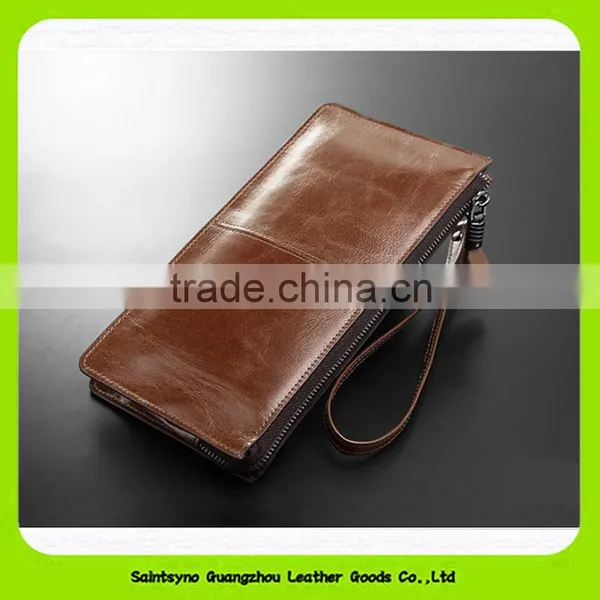 15714 Brand RFID Wallet Real Leather RFID Blocking Travel Wallet Men photo-3