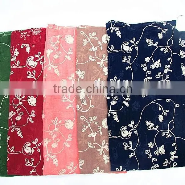 Pink Emboss Fashin Flower Scarf photo-6