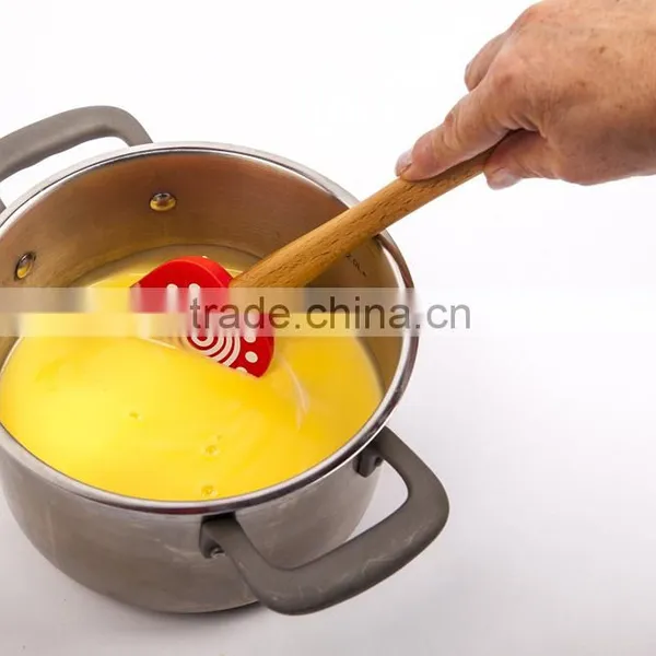 High Quality OEM Single Color Logo FDA Set of 3 Silicone Spatula photo-6