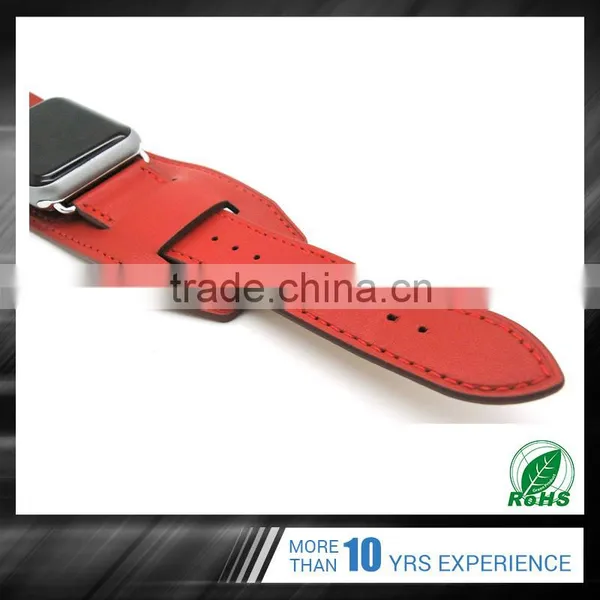 Trade Assurance Custom Logo Accept Sport Leather Western Watch Band for Apple photo-4