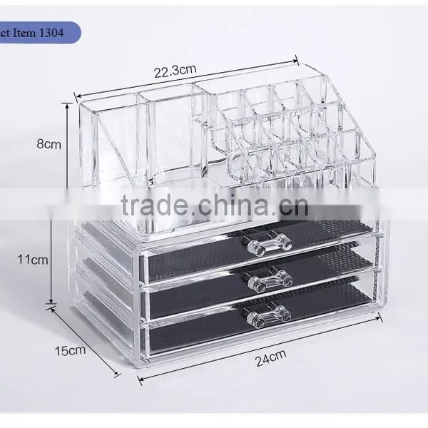 Customize Clear Acrylic Stroge Case Makeup Organizer Cosmetic Case photo-3
